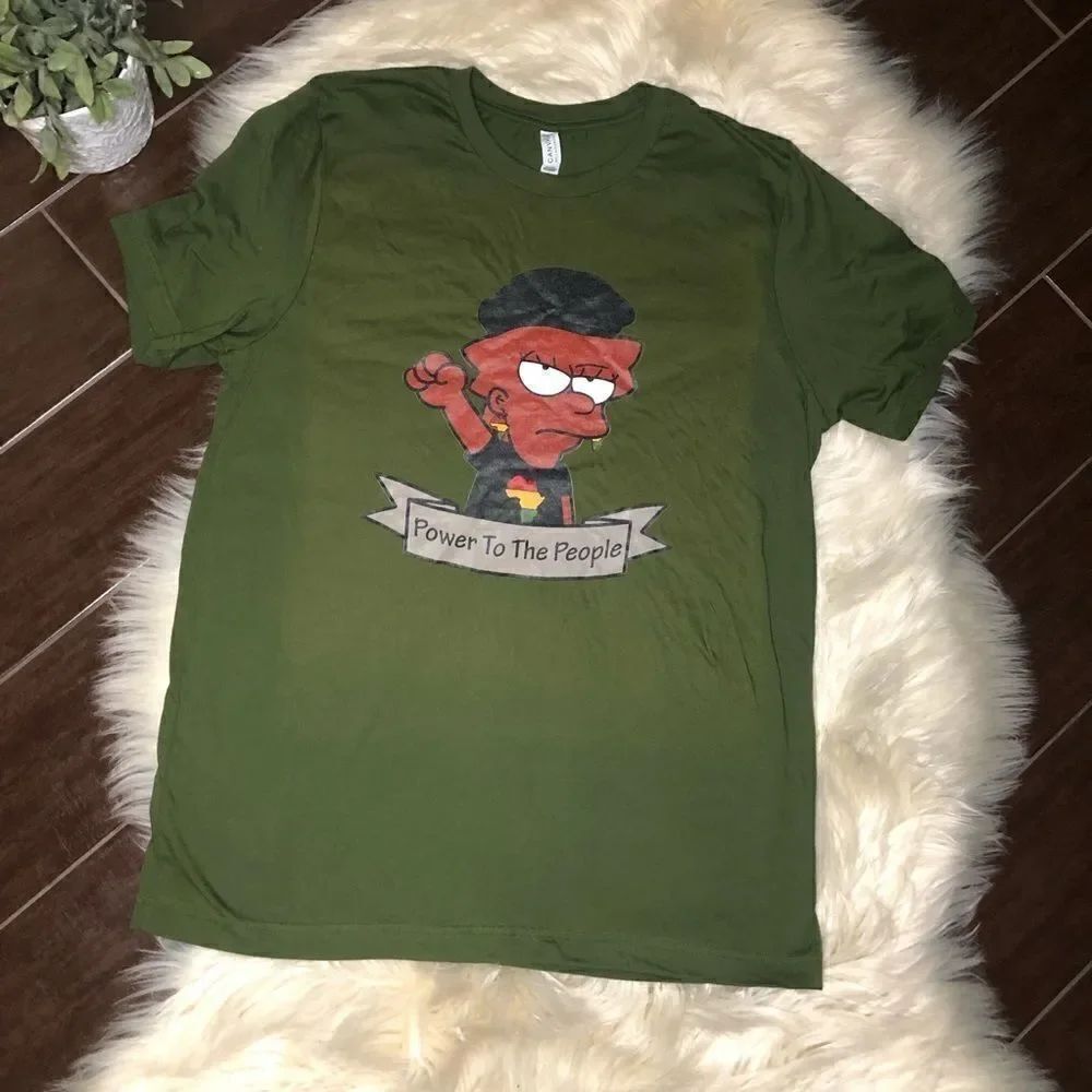 Lisa Simpson “Power to the people” rebellion black panter sz large
